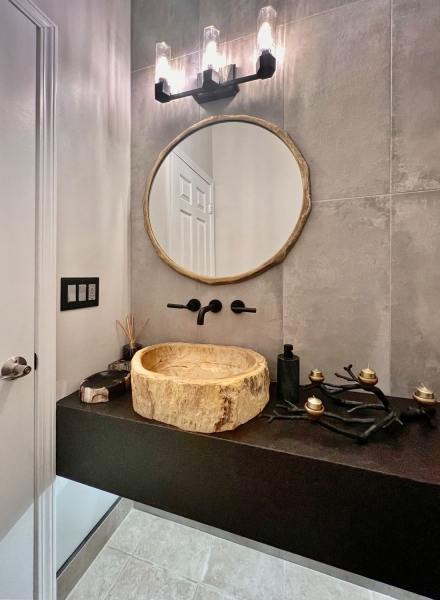 Powder Room Sink Mirrow Lights 2